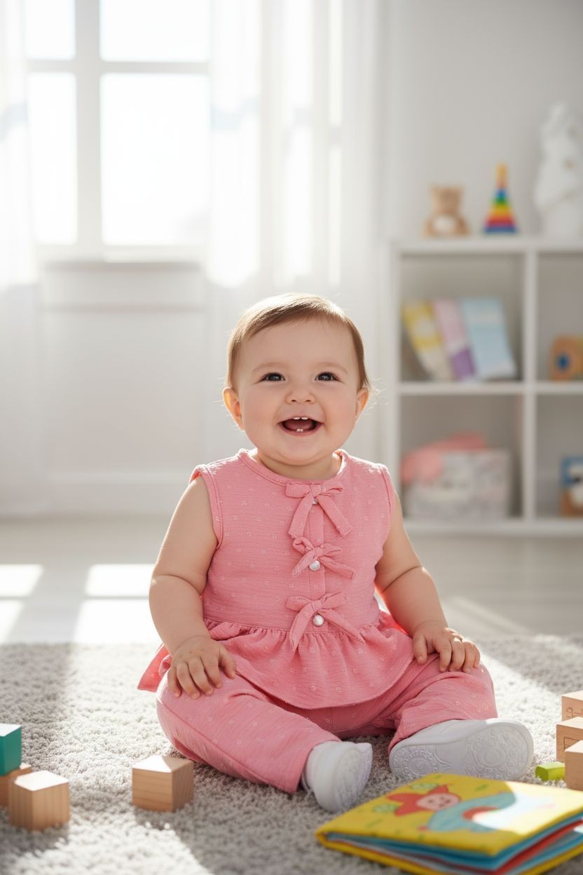 Conjunto Peplum Soñado en Rosa Bebé